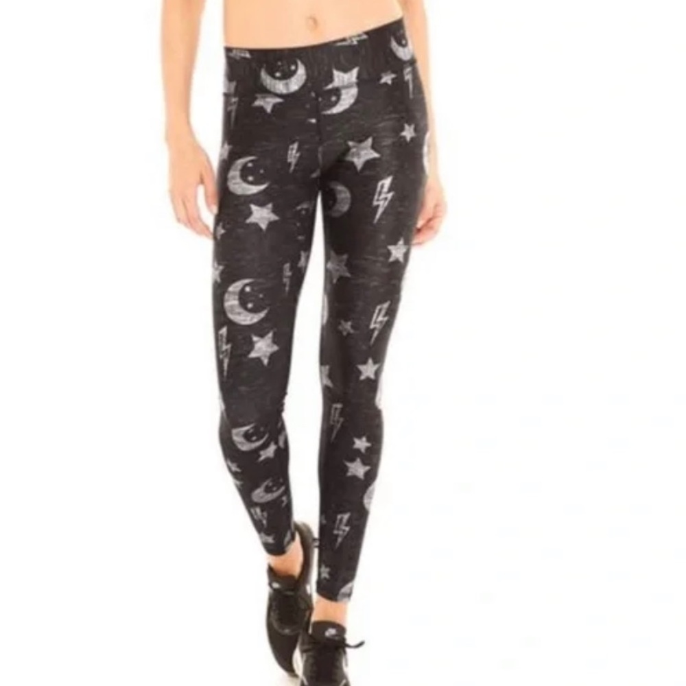 Terez gray star to the moon & back leggings size L